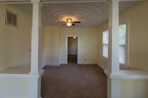 205 Armstrong Street. Dining room with stamped ceiling.